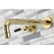 Kingston Brass KS8022CKL Two-Handle Wall Mount Tub Faucet, Polished Brass KS8022CKL - alternate 2